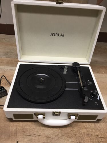AS IS SEE NOTES JORLAI Suitcase Record Player Bluetooth Vinyl Turntable (6922736042167)